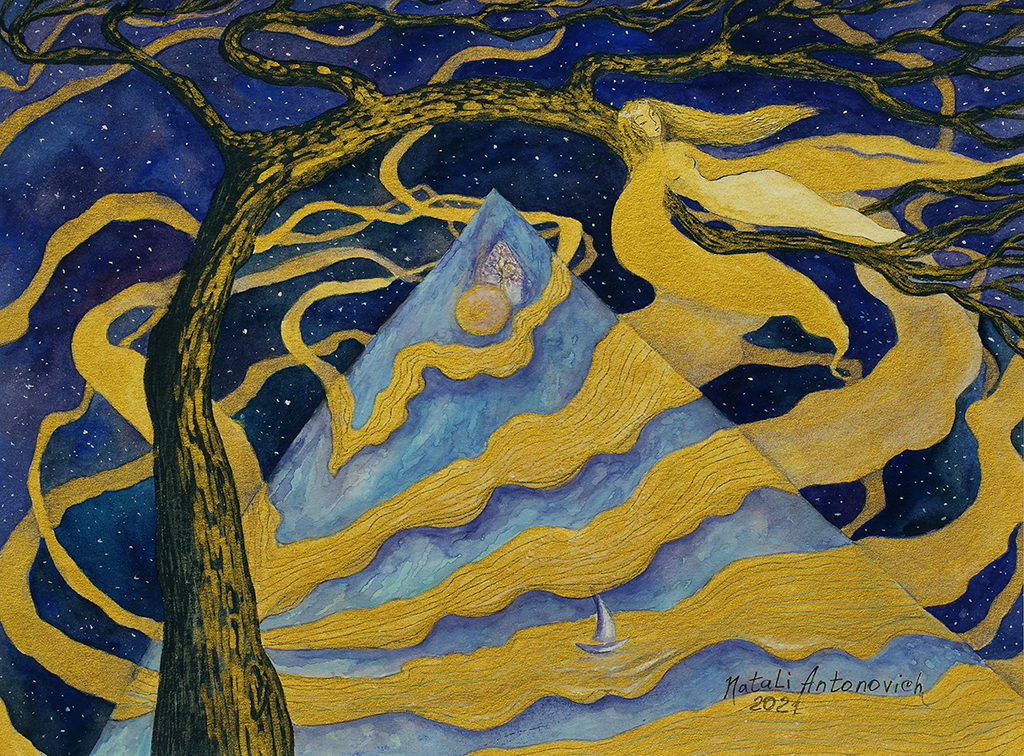 "Rivieren van Gedachten." schilderij door Natali Antonovich | Galerij van de Kunstenaar.