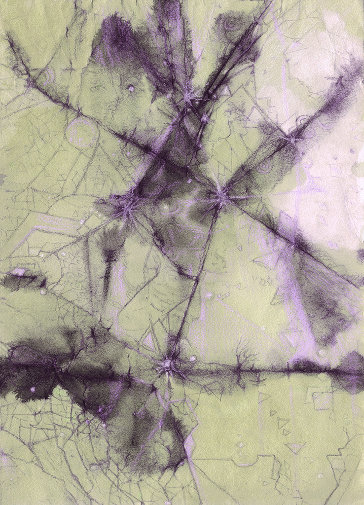 Image de l'impression „Un passé enchevêtré. Imprimé  P“ à partir de la peinture/dessin original de Natali Antonovich