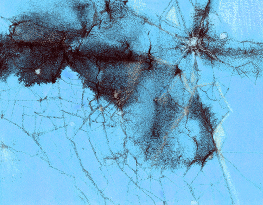 Выява адбітка „Заблытанае Мінулае. Прынт NNN“ з арыгінальнай карціны/малюнка Наталі Антановіч