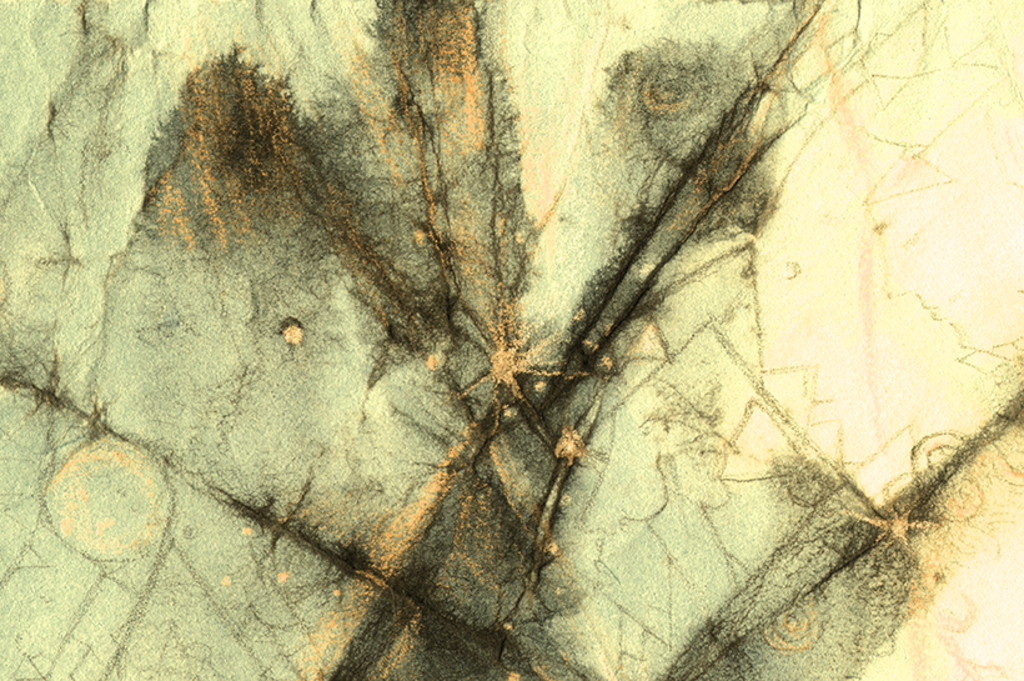 Afbeelding van print "Een verward Verleden. Afdruk J-JJ" van origineel schilderij/tekening door Natali Antonovich