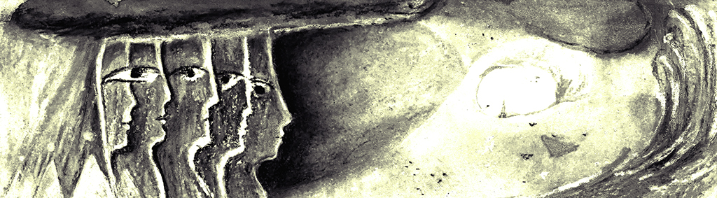 Выява адбітка „Паўтарэнне сябе. Прынт K“ з арыгінальнай карціны/малюнка Наталі Антановіч