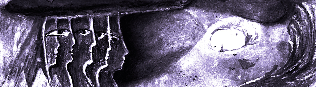 Выява адбітка „Паўтарэнне сябе. Прынт W“ з арыгінальнай карціны/малюнка Наталі Антановіч