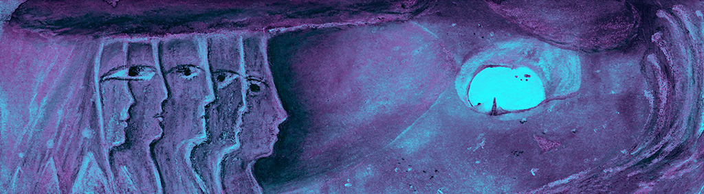 Выява адбітка „Паўтарэнне сябе. Прынт P“ з арыгінальнай карціны/малюнка Наталі Антановіч