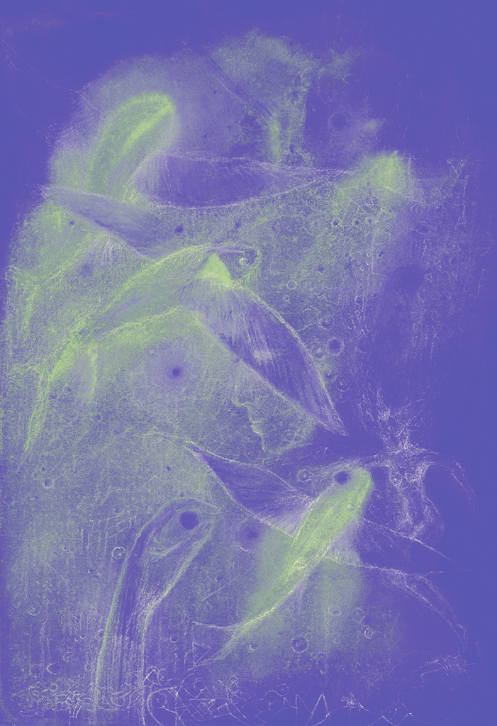 Изображение принта „Рыбы Времени. Принт Q“ с оригинальной картины/рисунка Натальи Антонович