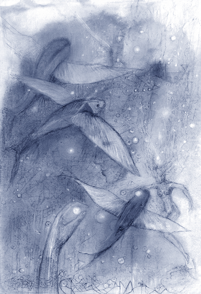 Bild der Drucks „Fisch der Zeit. Drucke  R“ vom Original gemälde/Zeichnung von Natali Antonovich