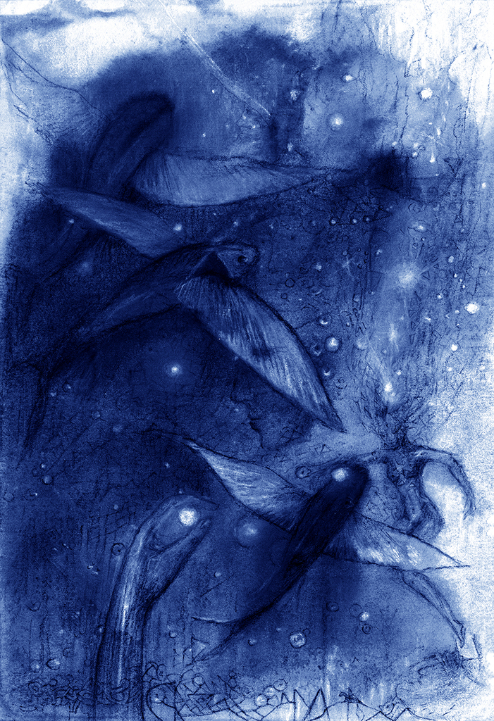 Изображение принта „Рыбы Времени. Принт N“ с оригинальной картины/рисунка Натальи Антонович