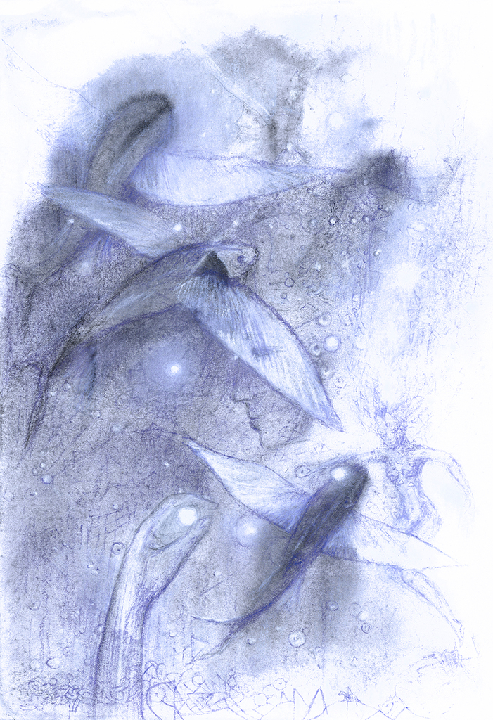 Изображение принта „Рыбы Времени. Принт AN“ с оригинальной картины/рисунка Натальи Антонович