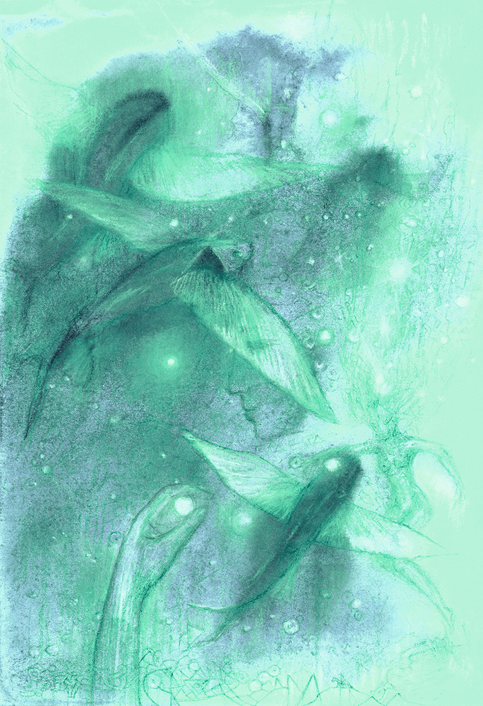 Bild der Drucks „Fisch der Zeit. Drucke  G“ vom Original gemälde/Zeichnung von Natali Antonovich