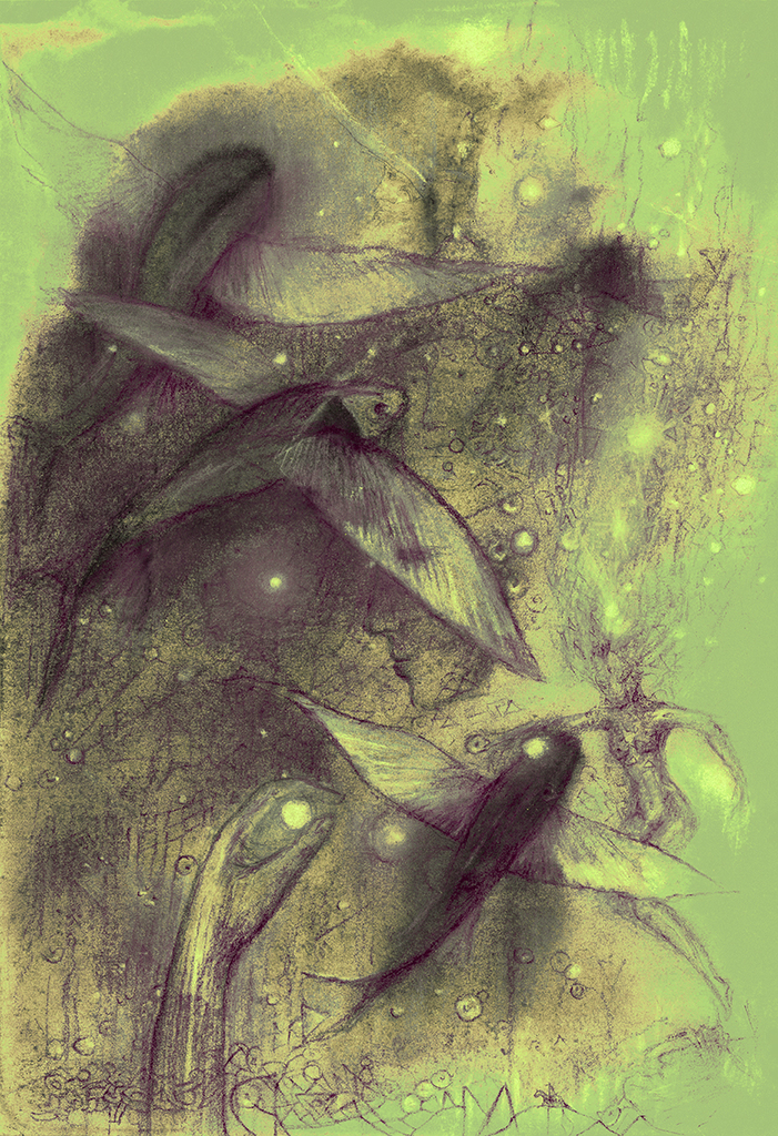 Изображение принта „Рыбы Времени. Принт AY“ с оригинальной картины/рисунка Натальи Антонович