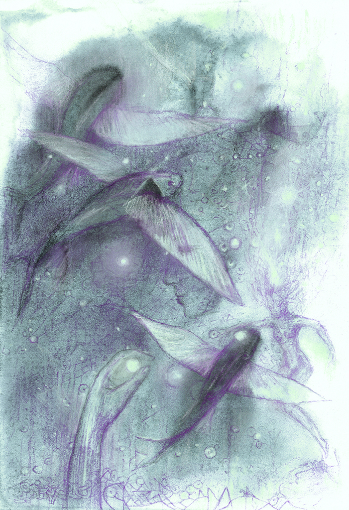 Изображение принта „Рыбы Времени. Принт BG“ с оригинальной картины/рисунка Натальи Антонович