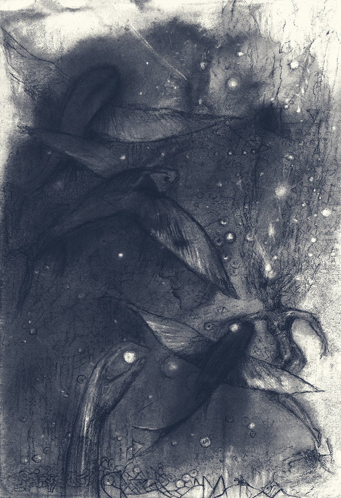 Bild der Drucks „Fisch der Zeit. Drucke  X“ vom Original gemälde/Zeichnung von Natali Antonovich