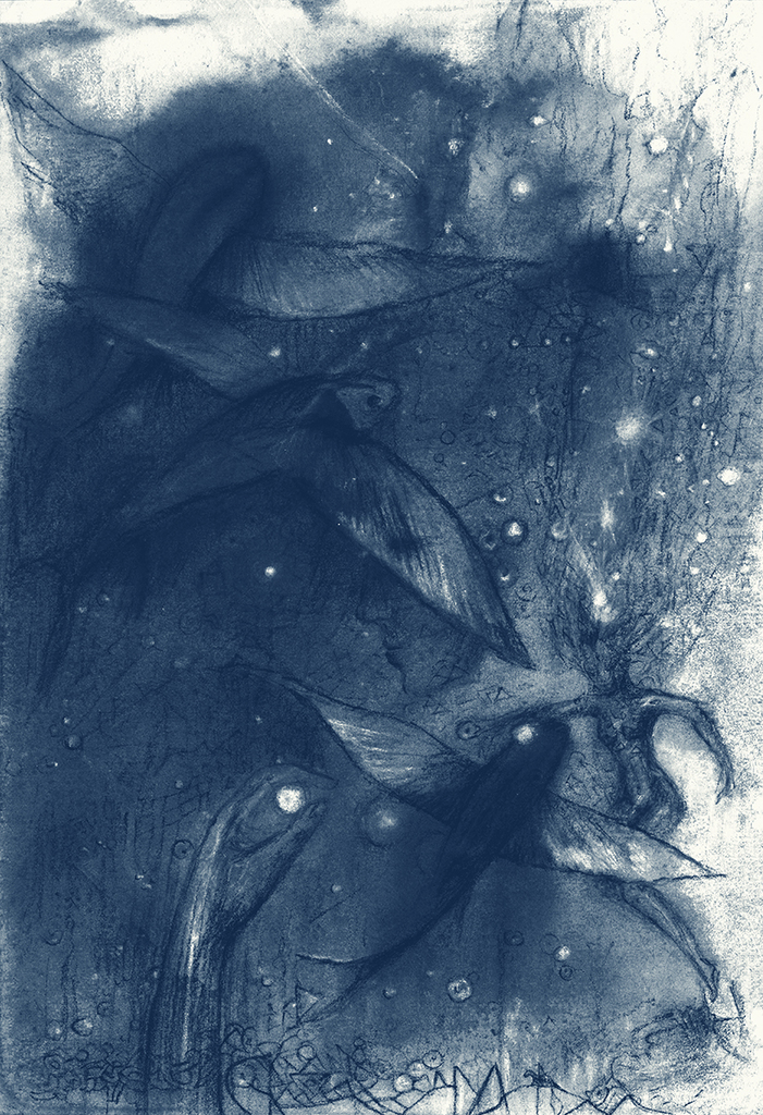 Bild der Drucks „Fisch der Zeit. Drucke  BE“ vom Original gemälde/Zeichnung von Natali Antonovich