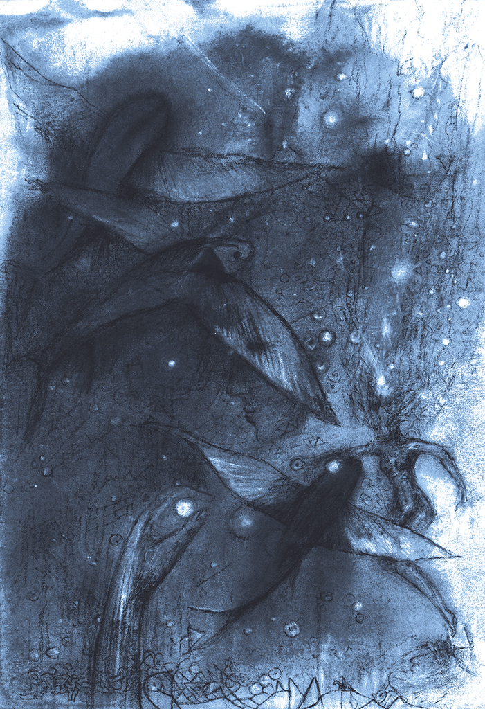 Изображение принта „Рыбы Времени. Принт CQ“ с оригинальной картины/рисунка Натальи Антонович