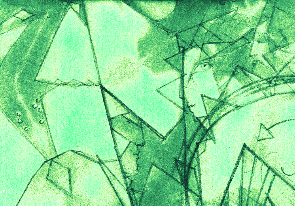 Image de l'impression „Gardien de l'infini. Imprimé QR“ à partir de la peinture/dessin original de Natali Antonovich