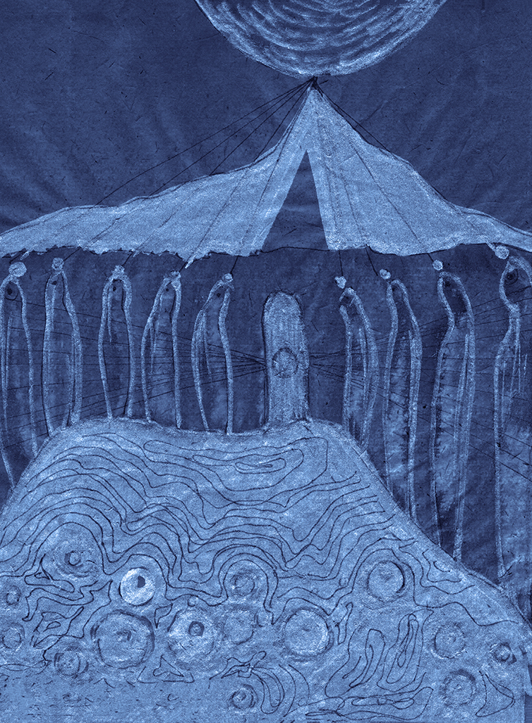 Afbeelding van print "Een van de Deuren. Afdruk SE" van origineel schilderij/tekening door Natali Antonovich