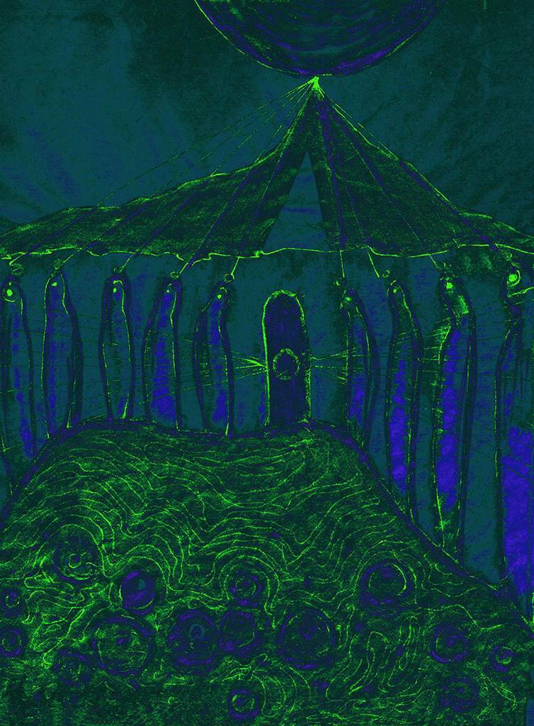 Afbeelding van print "Een van de Deuren. Afdruk LK" van origineel schilderij/tekening door Natali Antonovich