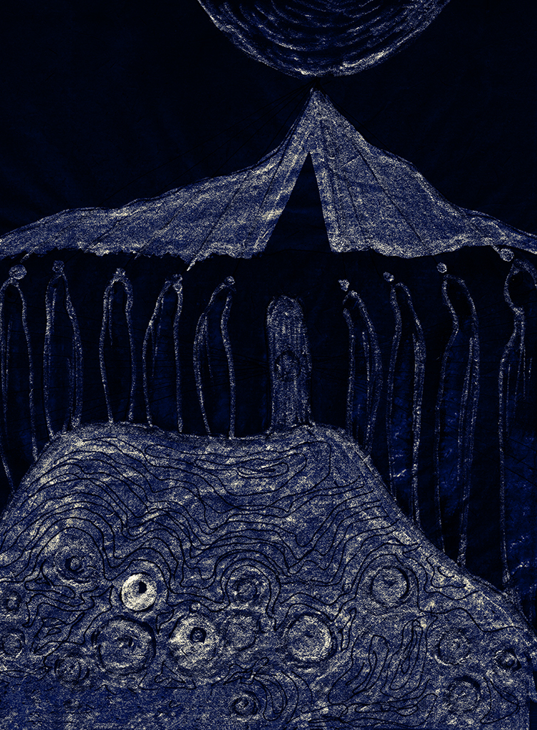 Afbeelding van print "Een van de Deuren. Afdruk LQ" van origineel schilderij/tekening door Natali Antonovich