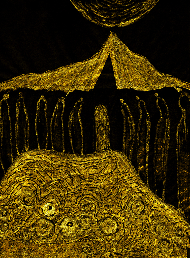 Afbeelding van print "Een van de Deuren. Afdruk MQ" van origineel schilderij/tekening door Natali Antonovich