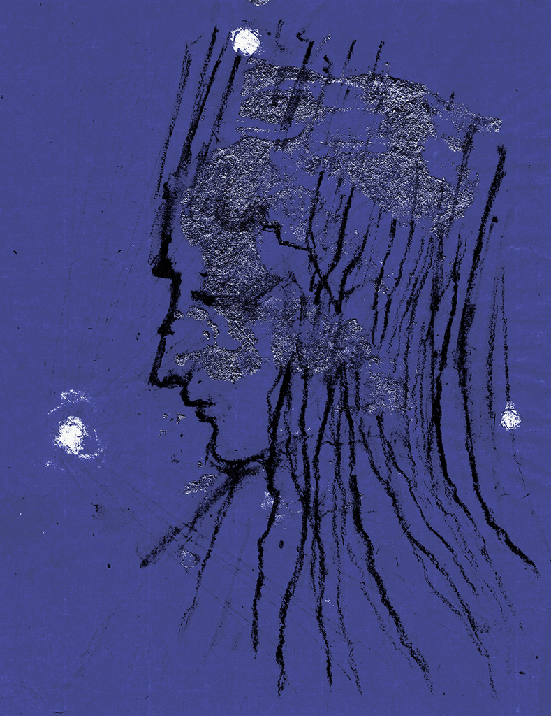 Image de l'impression „Intersection des Rayons. Imprimé  M“ à partir de la peinture/dessin original de Natali Antonovich