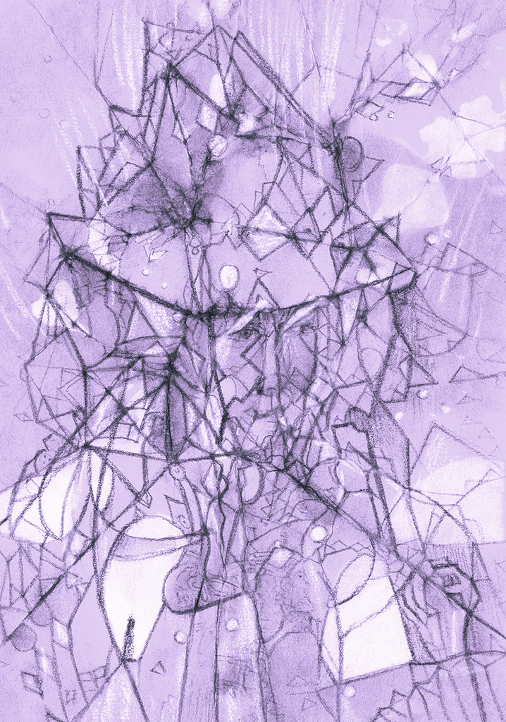 Image de l'impression „Un coup d'œil suffit... Imprimé D“ à partir de la peinture/dessin original de Natali Antonovich