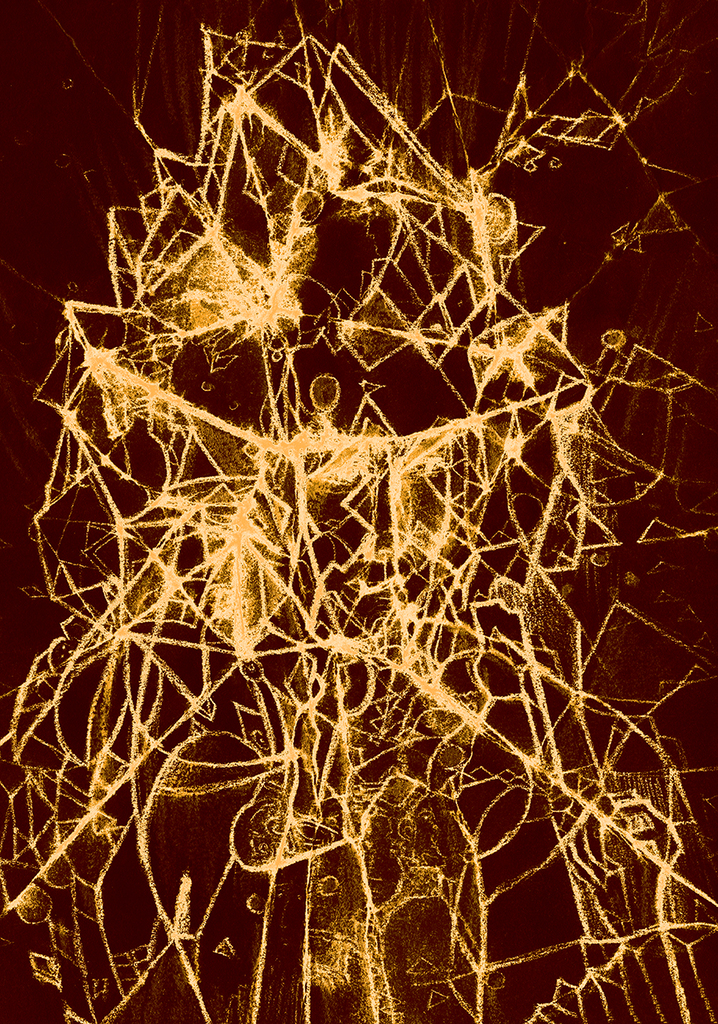 Image of Print "A look will tell...Print BW" from original Painting/Drawing by Natali Antonovich