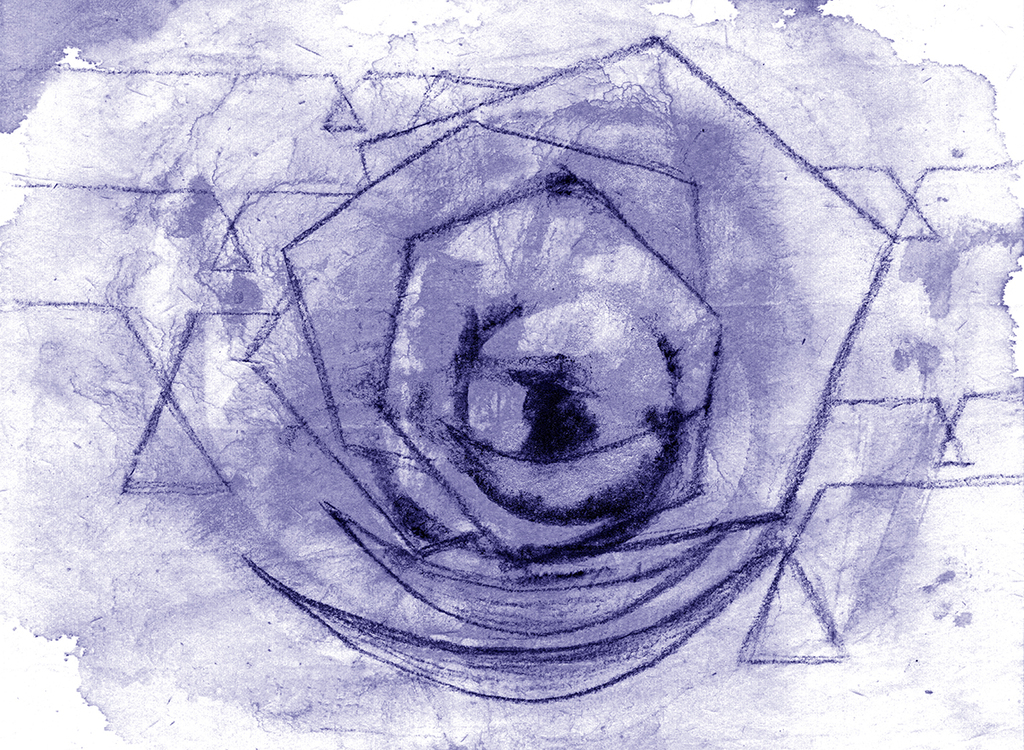Afbeelding van print "Tijdverschuiving. Afdrukken M" van origineel schilderij/tekening door Natali Antonovich