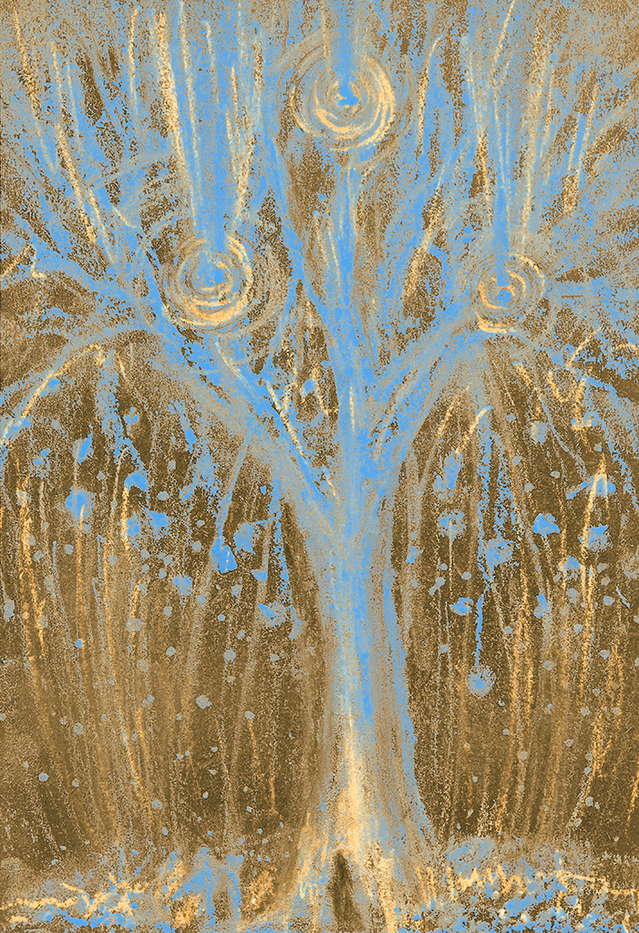 Afbeelding van print ""Dialoog van Straling". Afdruk B" van origineel schilderij/tekening door Natali Antonovich