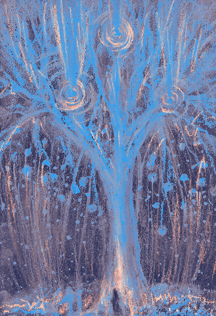 Afbeelding van print ""Dialoog van Straling". Afdruk X" van origineel schilderij/tekening door Natali Antonovich