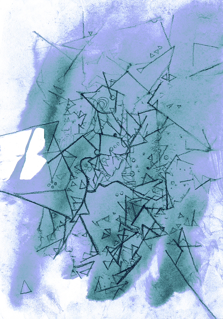 Image de l'impression „Connexion avec les Rayons. Imprimé AY“ à partir de la peinture/dessin original de Natali Antonovich