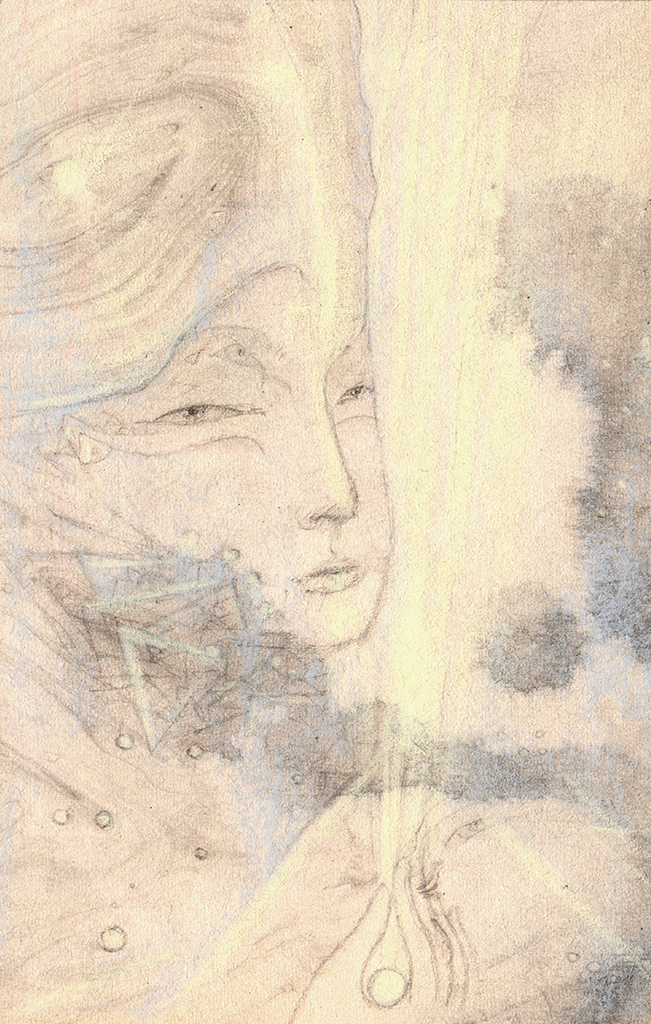 Image de l'impression „Lumière de la Sagesse. Imprimé AQ“ à partir de la peinture/dessin original de Natali Antonovich