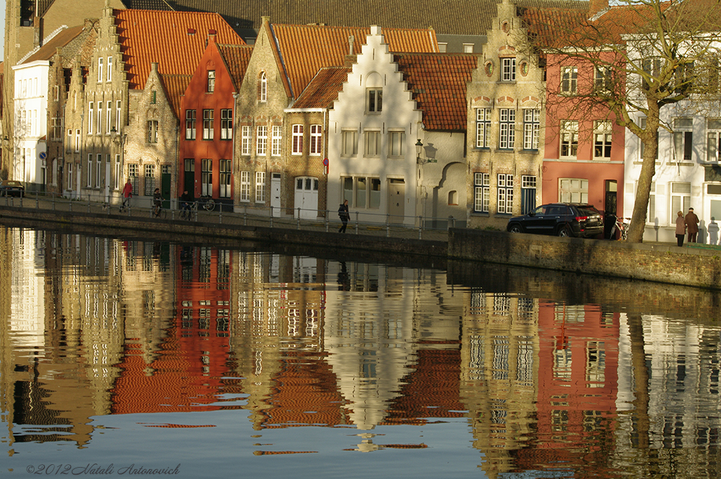 Album "Admiring Bruges" | Fotografie afbeelding "Water Gravitation" door Natali Antonovich in Archief/Foto Voorraad.