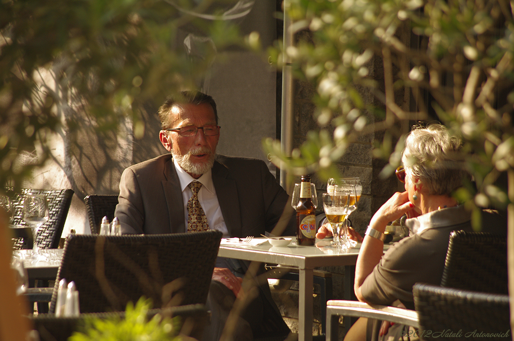 Photography image "Couple in cafe" by Natali Antonovich | Photostock.